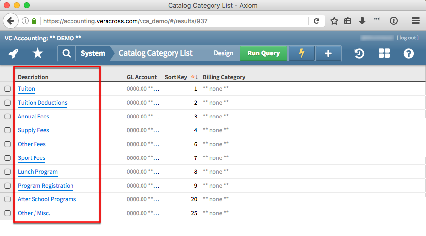 Overview of Catalog Item List