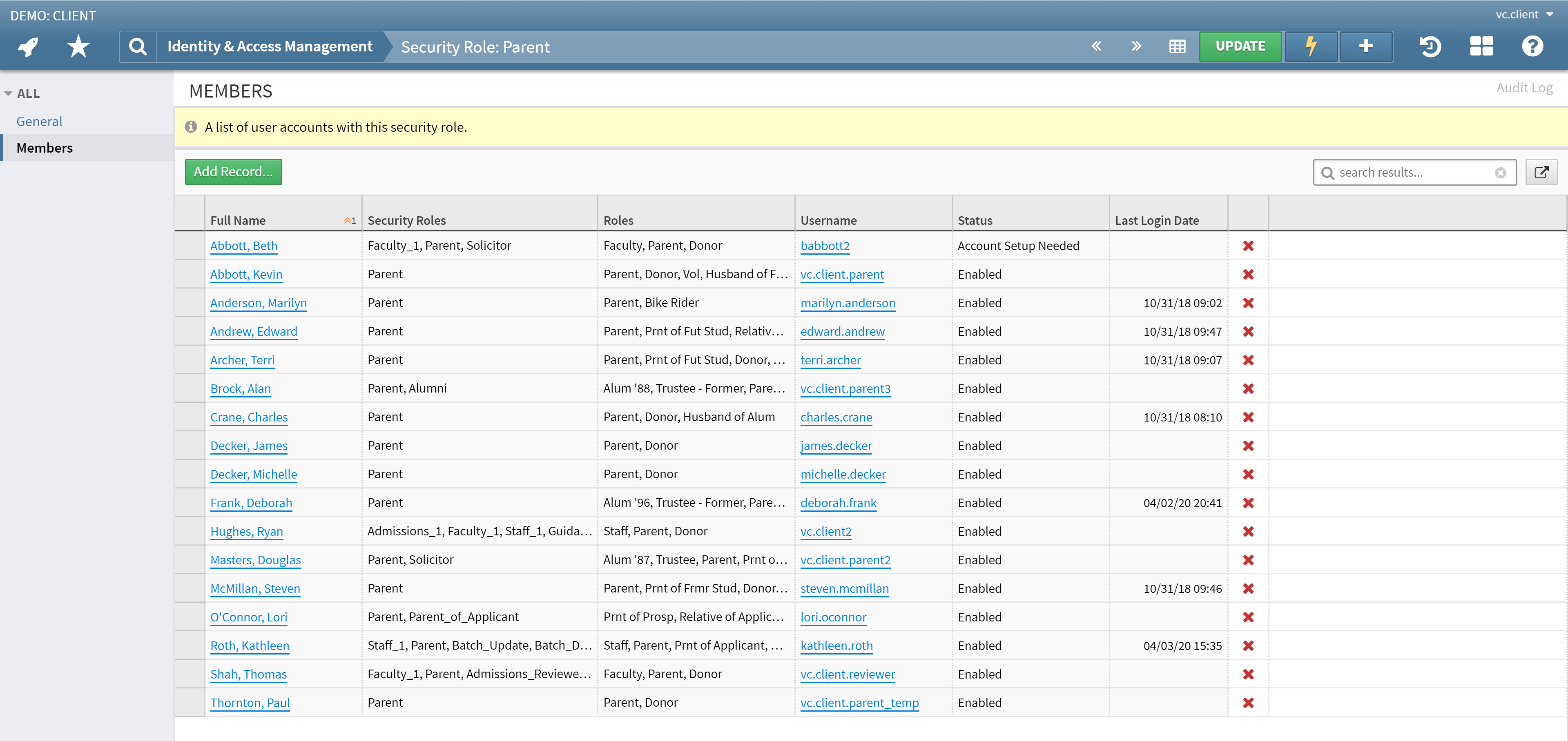 Security Role Overview