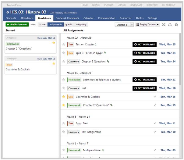 Gradebook Overview