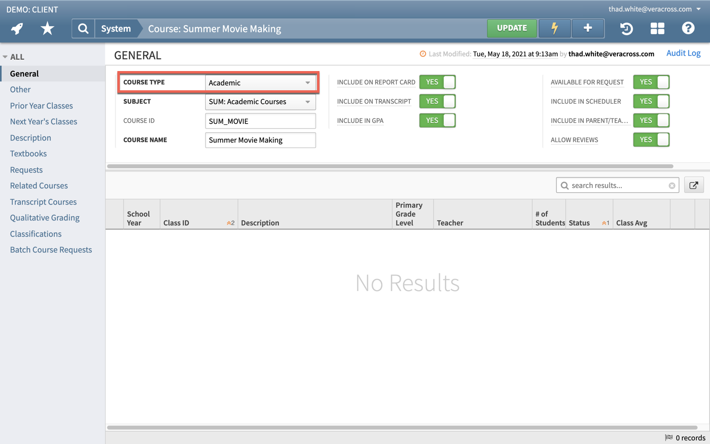 Configuring Veracross for Summer Intensives