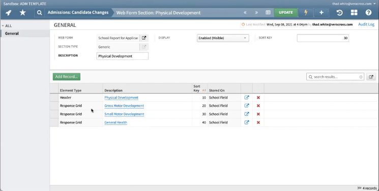 The Response Grid Element in AP3