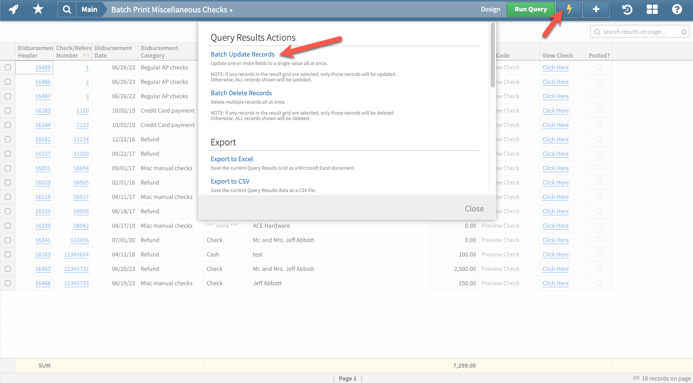 Printing Miscellaneous Disbursements in Batch - Axiom