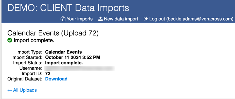 Using the Data Importer