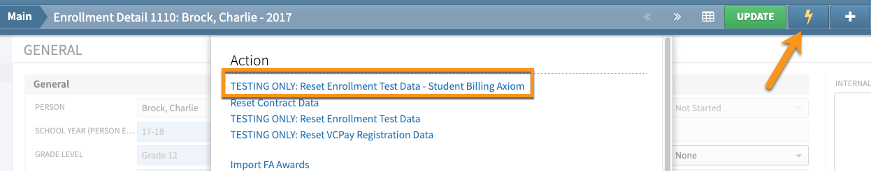 ORE Integration: Testing the Enrollment and Student Billing - Axiom ...